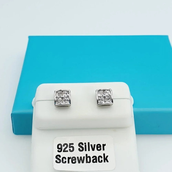 "925 Sterling Silver CZ Beautiful Earrings for Women, 1USPAR4198 - Picture 8 of 11